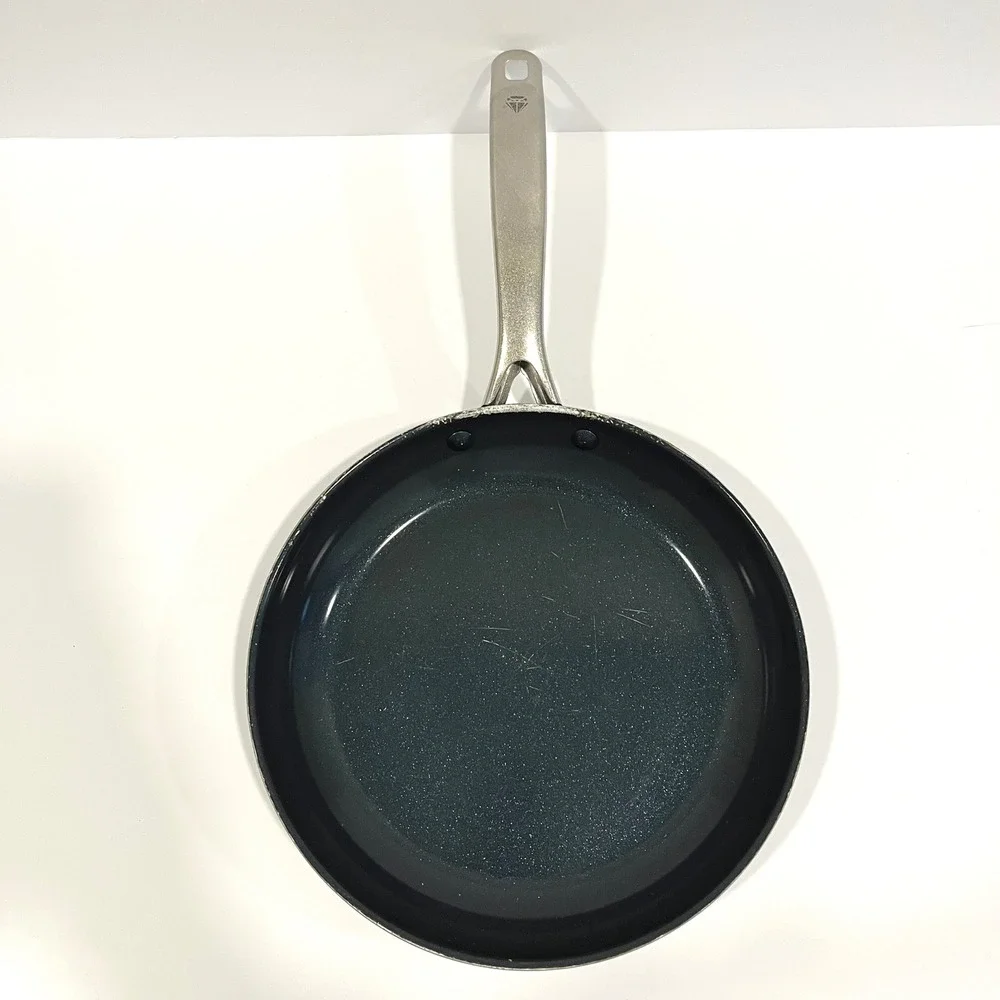Blue Diamond Set of 3 Ceramic Non-Stick Frying Pans Pot Blue Stainless Handle